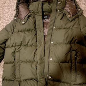 DKNY women's Olive Puffer Jacket